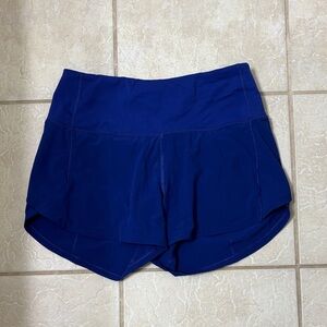 lululemon speed up high rise royal blue short
